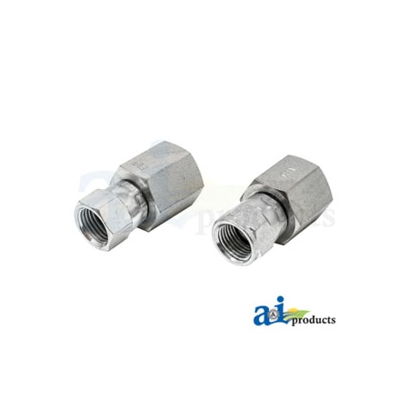 A & I Products Female JIC Swivel X Female NPT Straight Adapter (2 PACK) 3.75" x4" x2" A-43D21